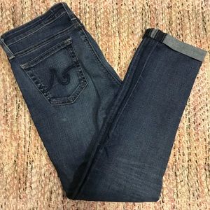 Adriano Goldschmied Stilt Roll Up Dark Wash Jeans